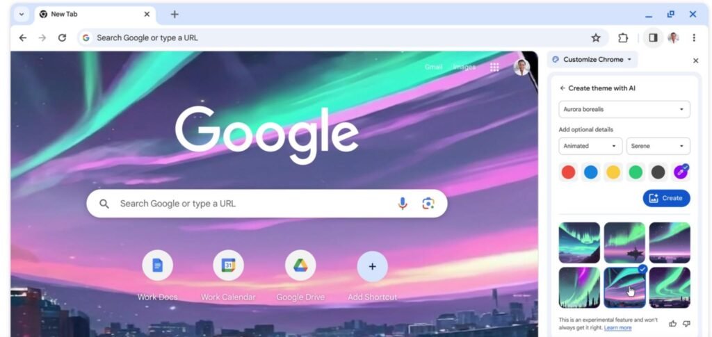 customize chrome theme
