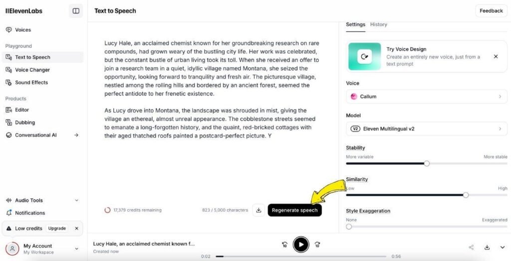 ai voiceover elevenslabs